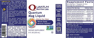 Quantum Nutrition Labs Quantum Mag Liquid source label used in the packaging illustration