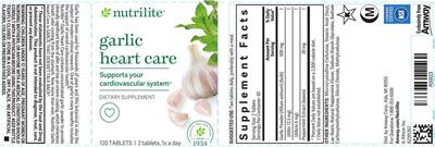 Nutrilite Garlic Heart Care source label used in the packaging illustration