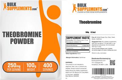 BulkSupplements.com Theobromine Powder 250 mg product packaging