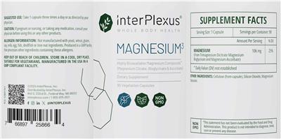InterPlexus Whole Body Health Magnesium 3 source label used in the packaging illustration