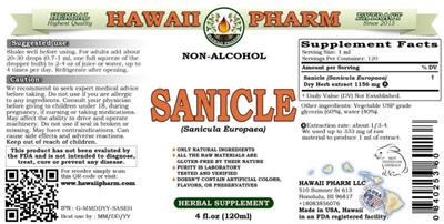 Hawaii Pharm Sanicle Non-Alcohol product packaging