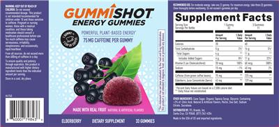 GummiShot Energy Gummies Elderberry product packaging