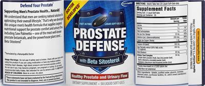 Applied Nutrition Prostate Defense source label used in the packaging illustration