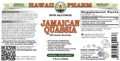 Hawaii Pharm Jamaican Quassia Non-Alcohol product packaging