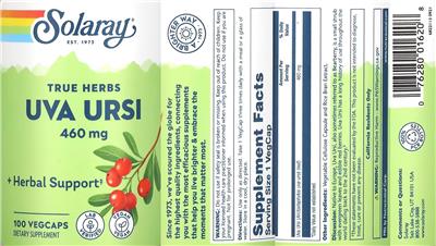 Solaray Uva Ursi 460 mg product packaging