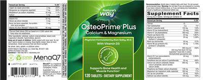 Nature's Way OsteoPrime Plus Calcium & Magnesium product packaging