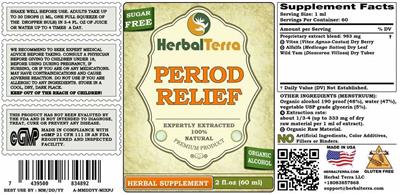 Herbal Terra Period Relief product packaging