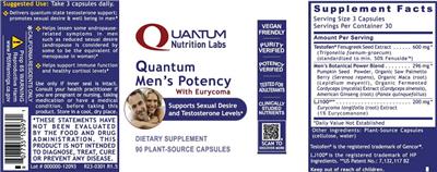 Quantum Nutrition Labs Quantum Men's Potency product packaging