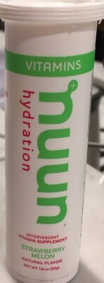 Nuun Hydration Strawberry Melon source label used in the packaging illustration