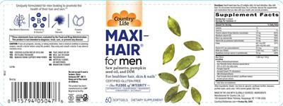 Country Life Maxi-Hair for Men product packaging