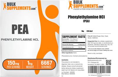 BulkSupplements.com PEA 150 mg product packaging