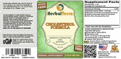 Herbal Terra Cholesterol Formula Sugar Free Alcohol Free product packaging
