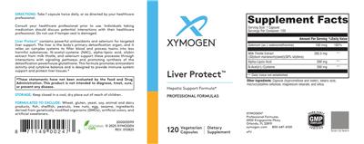 XYMOGEN Liver Protect source label used in the packaging illustration