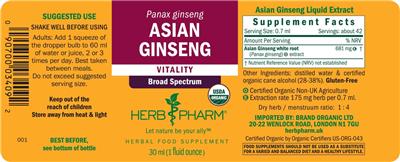 Herb Pharm Asian Ginseng source label used in the packaging illustration