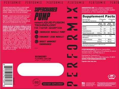 Performix Supercharged Pump Redberry source label used in the packaging illustration