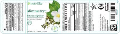 Nutrilite Slimmetry source label used in the packaging illustration