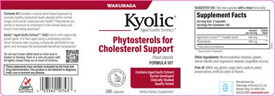 Kyolic Kyolic Plant Sterols Formula 107 source label used in the packaging illustration