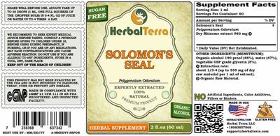 Herbal Terra Solomon's Seal Sugar Free product packaging