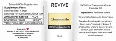 Revive Chamomile source label used in the packaging illustration