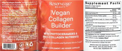 Reserveage Beauty Vegan Collagen Builder source label used in the packaging illustration