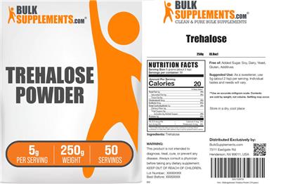 BulkSupplements.com Trehalose Powder 5 g product packaging