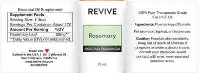 Revive Rosemary source label used in the packaging illustration