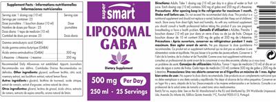 SuperSmart Liposomal GABA 500 mg product packaging
