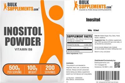 BulkSupplements.com Inositol Powder 500 g product packaging