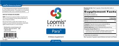 Loomis Enzymes Para product packaging