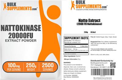 BulkSupplements.com Nattokinase product packaging