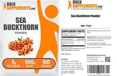 BulkSupplements.com Sea Buckthorn Powder product packaging