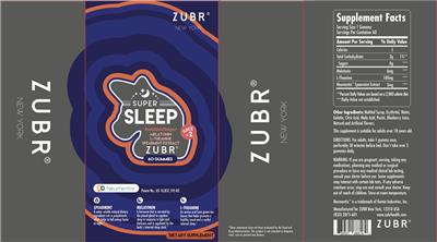 ZUBR Super Sleep product packaging