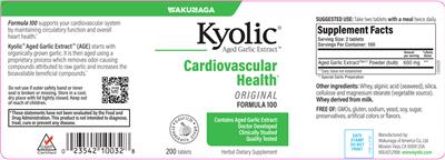 Kyolic Kyolic Formula 100 source label used in the packaging illustration
