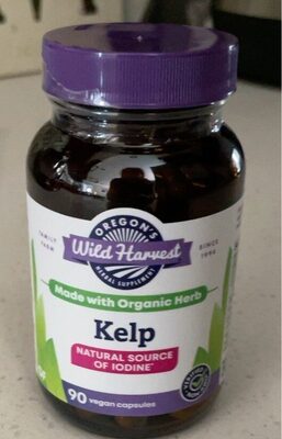 Oregon's Wild Harvest Kelp source label used in the packaging illustration