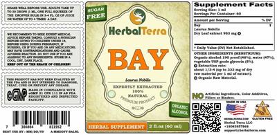 Herbal Terra Bay Sugar Free source label used in the packaging illustration