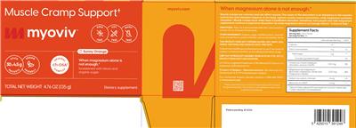 myoviv Muscle Cramp Support Sunny Orange source label used in the packaging illustration