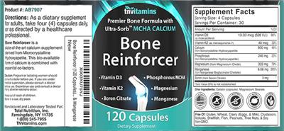 tnvitamins Bone Reinforcer source label used in the packaging illustration