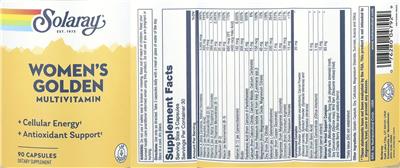 Solaray Women's Golden Multivitamin product packaging