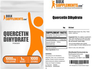 BulkSupplements.com Quercetin Dihydrate Powder 1000 mg product packaging
