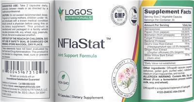 Logos Nutritionals NFlaStat source label used in the packaging illustration
