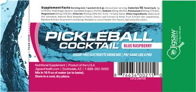Jigsaw Health Pickleball Cocktail Blue Raspberry source label used in the packaging illustration