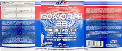 APS Isomorph 28 Delicious Strawberry Milkshake source label used in the packaging illustration