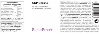 SuperSmart CDP Choline product packaging