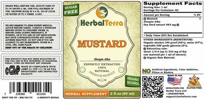 Herbal Terra Mustard product packaging