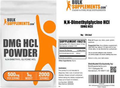 BulkSupplements.com DMG HCL Powder 500 mg product packaging