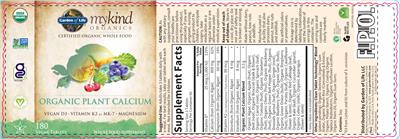Garden of Life MyKind Organics Organic Plant Calcium product packaging