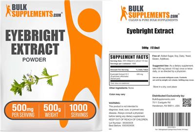 BulkSupplements.com Eyebright Extract product packaging