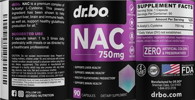 dr.bo NAC 750 mg product packaging