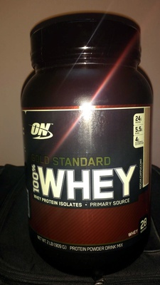ON Optimum Nutrition Gold Standard 100% Whey Mocha Cappuccino source label used in the packaging illustration