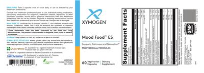 XYMOGEN Mood Food ES source label used in the packaging illustration